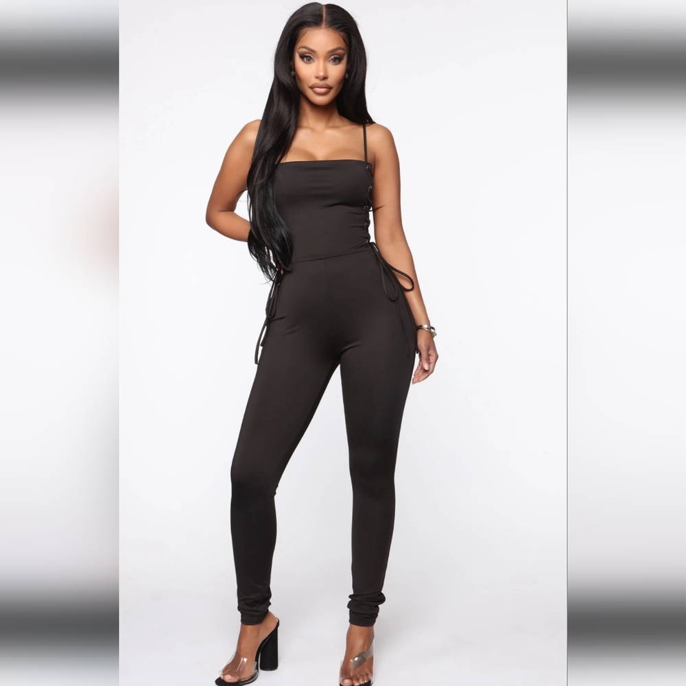 NWOT lace up jumpsuit